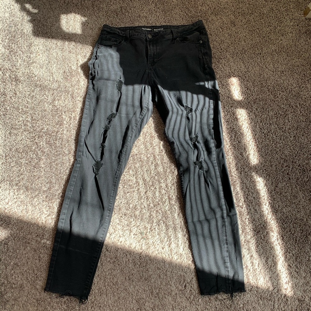 Black ripped jeans
